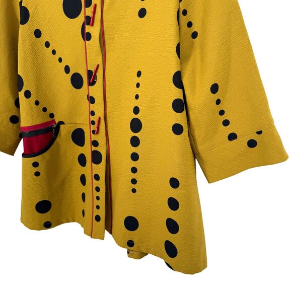 Moonlight by Y & S Small Mustard Wearable Art to Wear Artsy Shirt Top Abstract - Picture 7 of 8